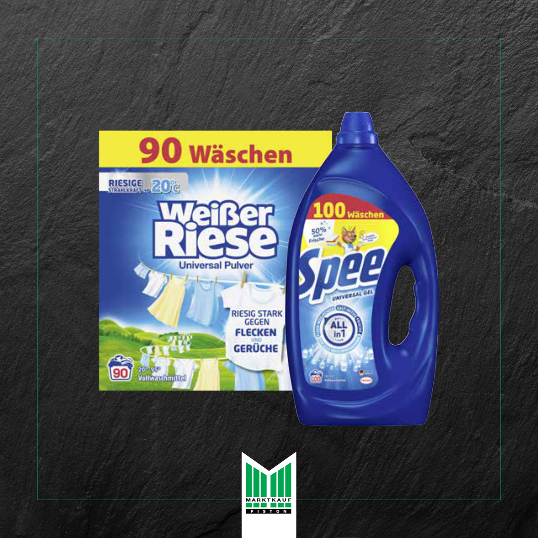 Spee oder Weißer Riese Waschmittel